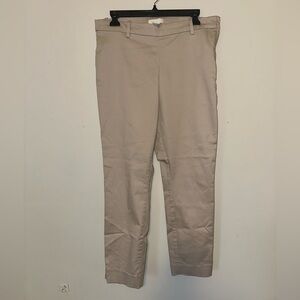H&M Light Tan Fitted Ankle Trousers